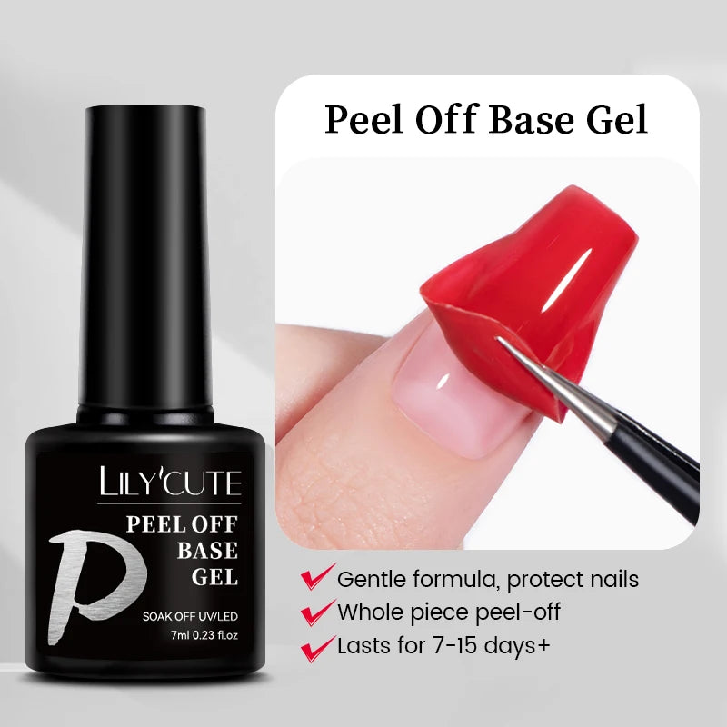 LILYCUTE-esmalte en Gel para uñas, barniz semipermanente para manicura, con LED UV, 129 colores, 7ML