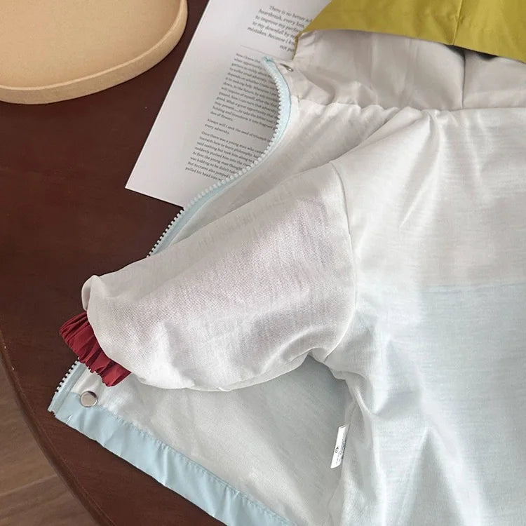 Nueva Chaqueta Cortavientos de Dinosaurio para Niños Primavera 2026, Estilo Coreano, Abrigo con Capucha para Bebés y Niños Pequeños, Ropa Exterior de Manga Larga