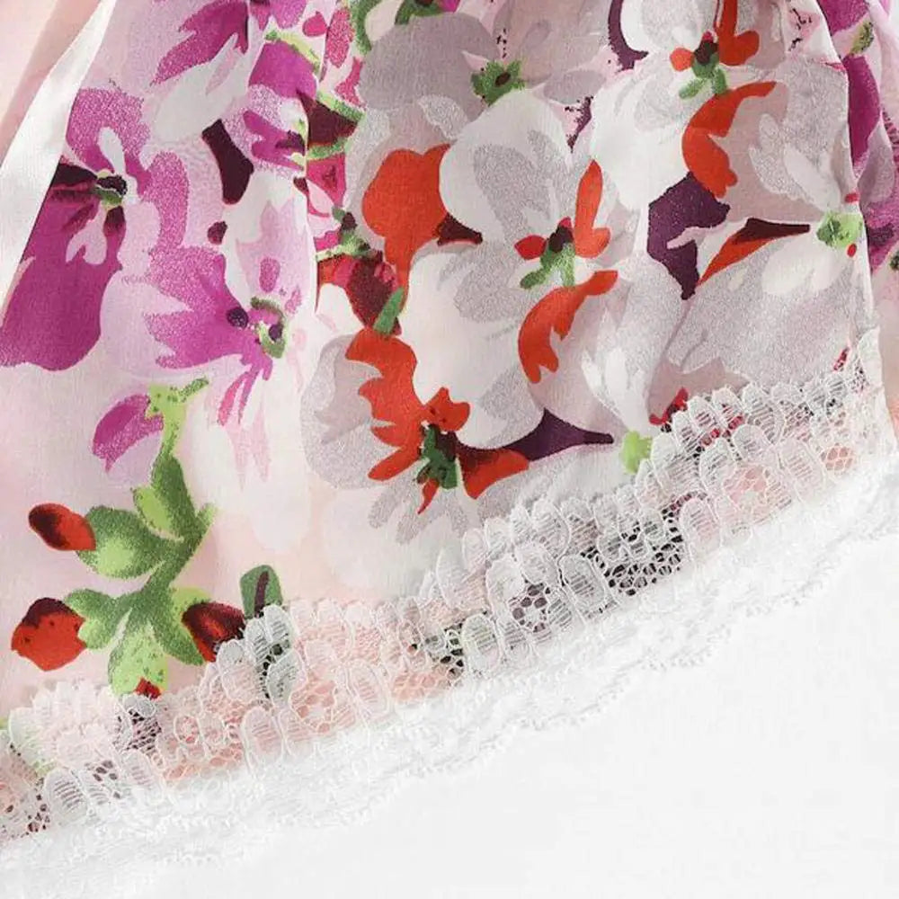Conjunto de lencería sexy de encaje para mujer, camisola con estampado floral y correa de encaje, ropa de dormir sexy para mayor comodidad y seducción, 2 uds.