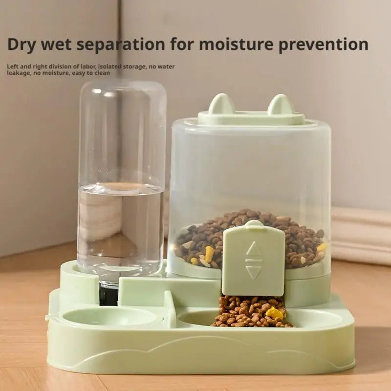 Comedero y bebedero automático para gatos, dispensador de agua todo en uno para alimentos para mascotas, dispensador de almacenamiento de alimentos de gran capacidad, suministros para mascotas