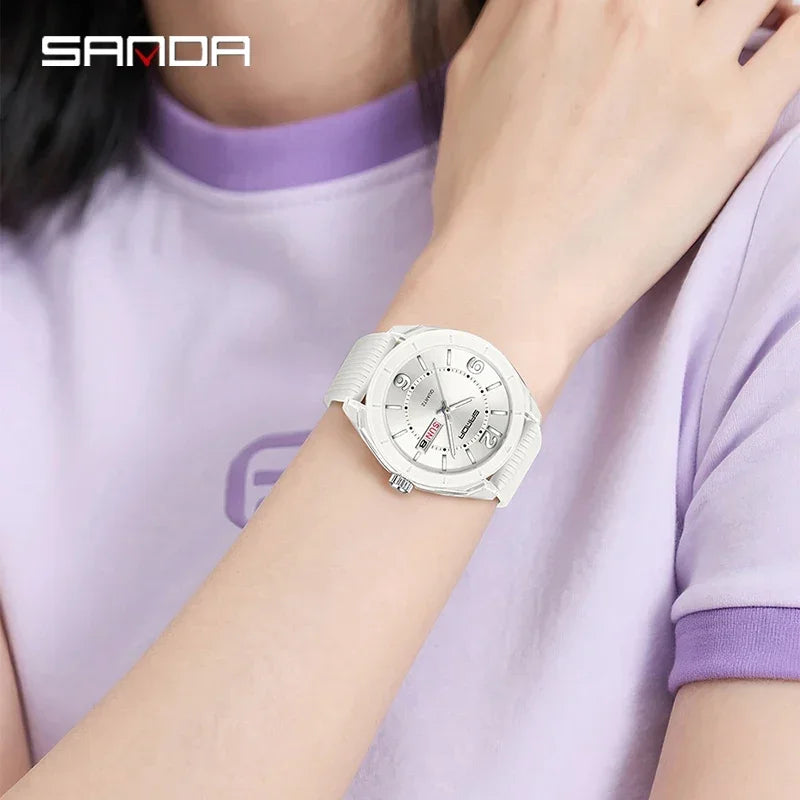 Reloj de Pulsera SANDA para Mujer, Nuevo, Moderno, Deportivo, de Cuarzo, con Fecha, Semana, Resistente al Agua, Luminoso, Elegante