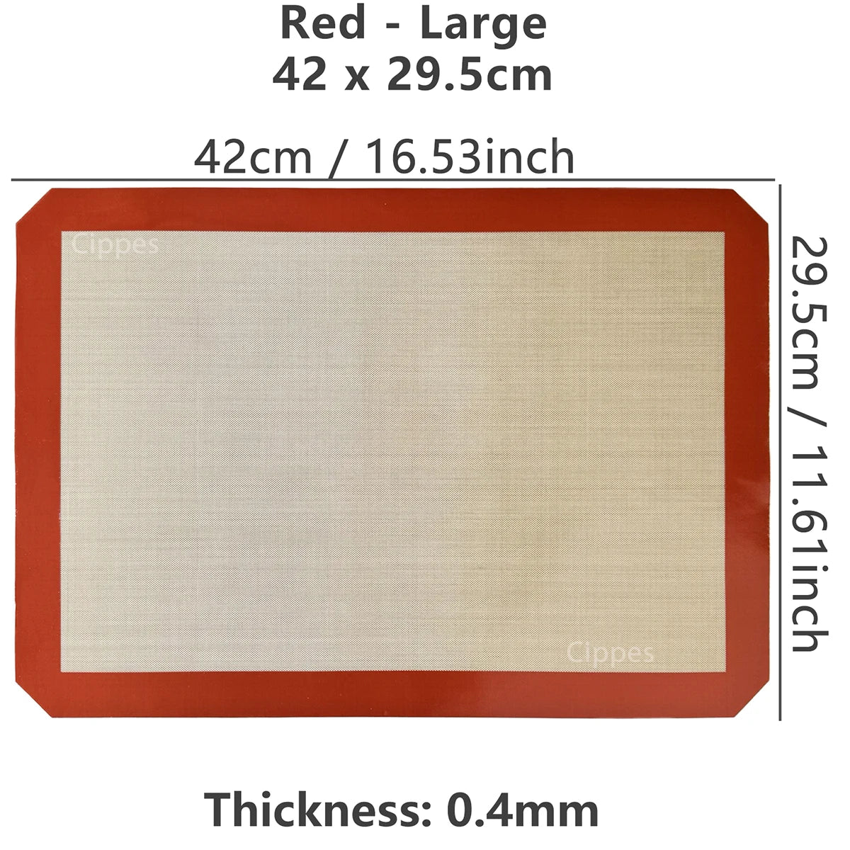 Estera de silicona para horno, fina de 0,4mm, reutilizable, antiadherente, resistente al calor, revestimiento de hojas, herramientas para hornear para galletas, 1 ud.