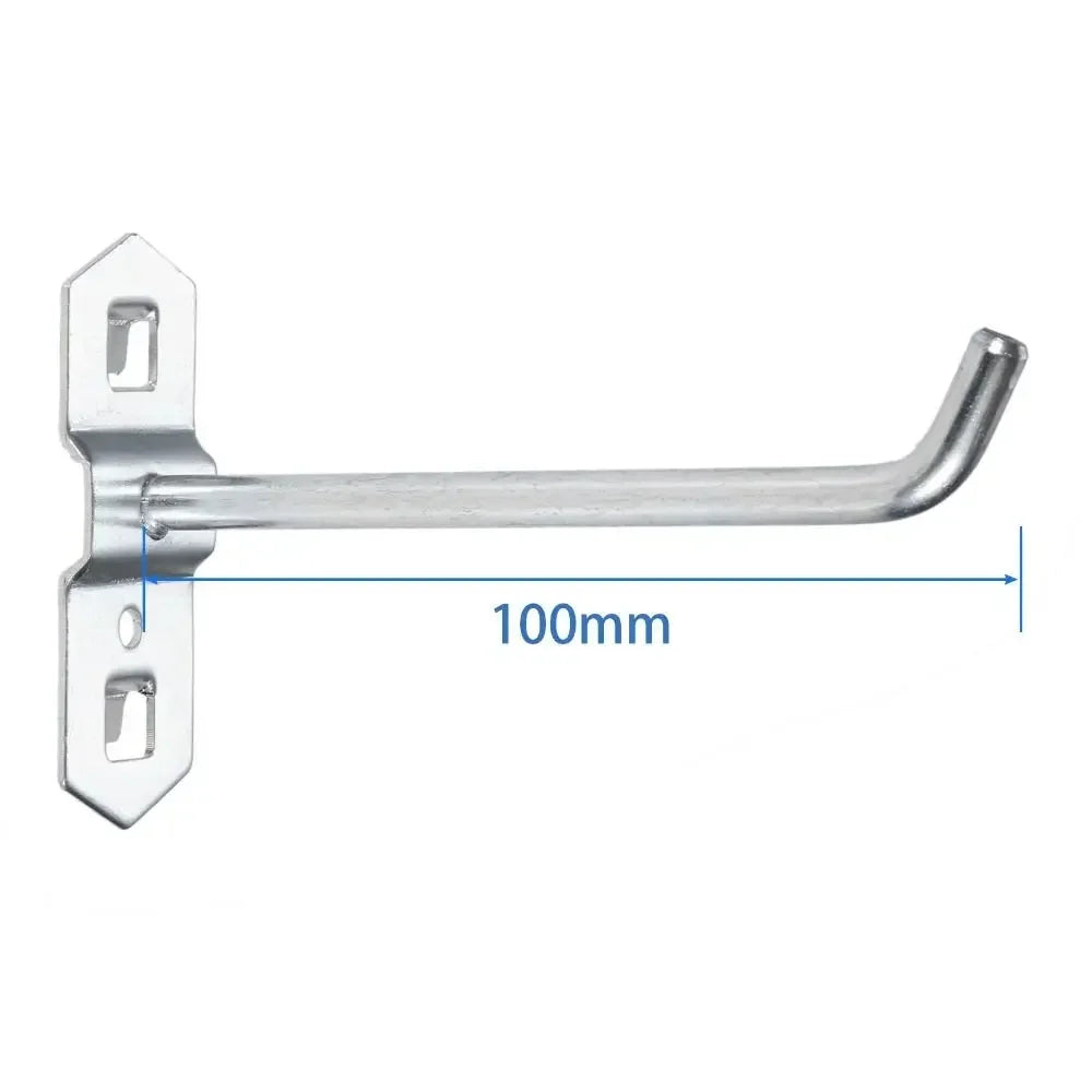 Ganchos para tablero perforado, perchas oblicuas individuales de acero para organización de herramientas de garaje, llavero para utensilios de cocina, 1-10 Uds.