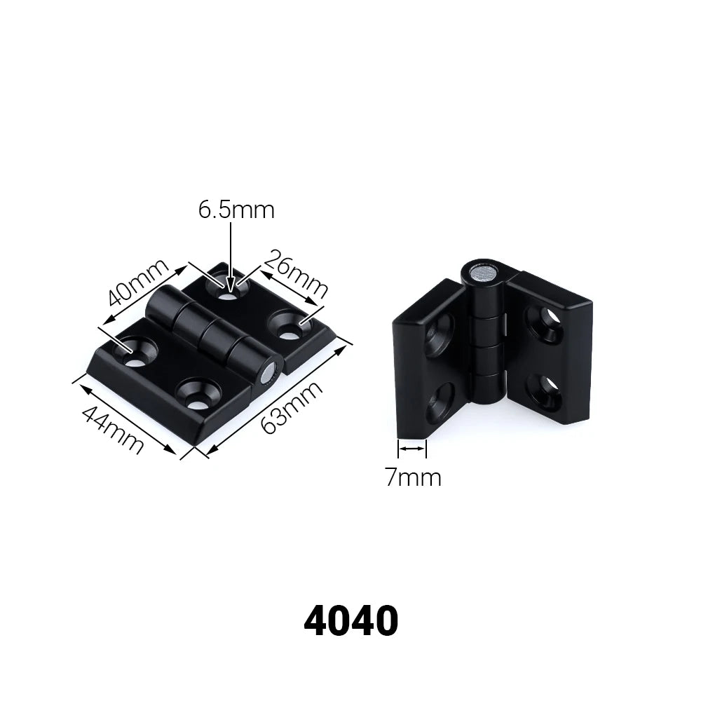 5/10 Uds 2020 3030 4040 4545 bisagras de aleación de Zinc accesorio de perfil de aluminio conector de bisagra de puerta para extrusión de perfil de aluminio
