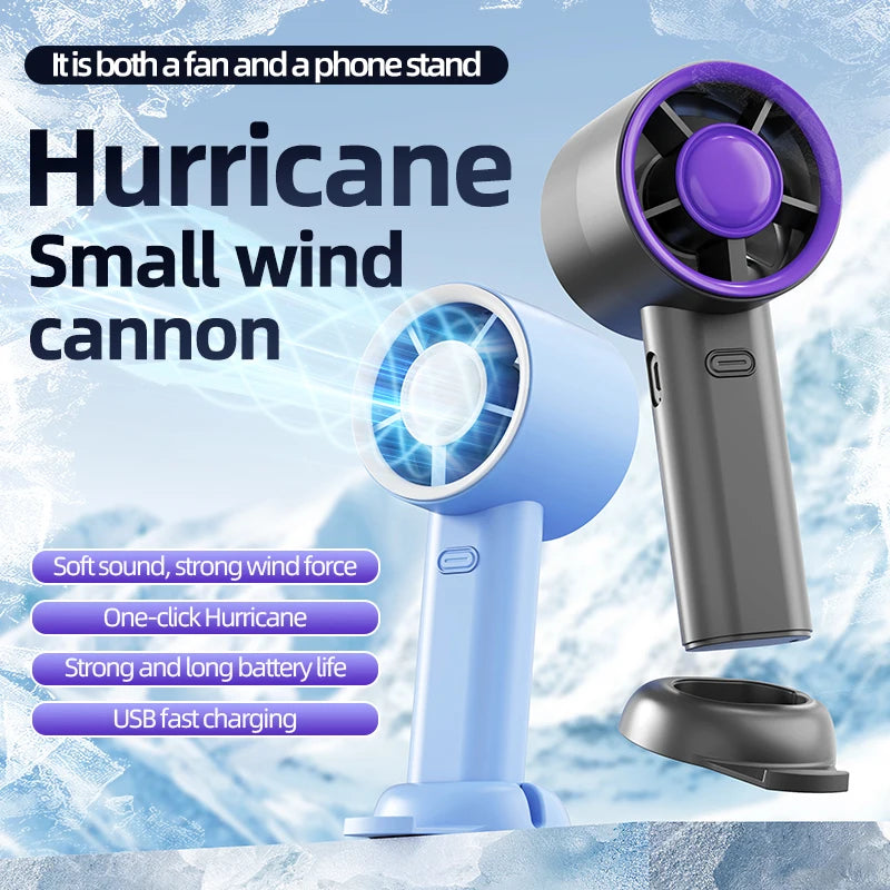 Mini Ventilador de Mano USB de Carga Rápida, Ventilador Portátil Silencioso de Alta Velocidad para Viajes y Actividades al Aire Libre