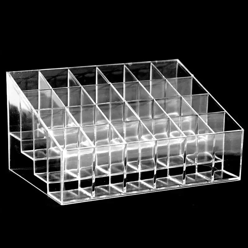 Organizador de Lápices Labiales Transparente para el Hogar, Caja de Almacenamiento de Plástico para Escritorio, Organizador de Cosméticos