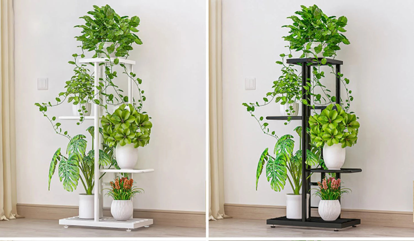 Estantes de hierro para plantas, soporte para macetas, organizador de exhibición para interiores y exteriores