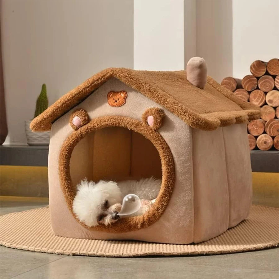 Casa Plegable para Mascotas, Desmontable y Lavable, Cueva para Gatos, Sofá Cama para Perros Extra Pequeños y Gatos Pequeños y Medianos