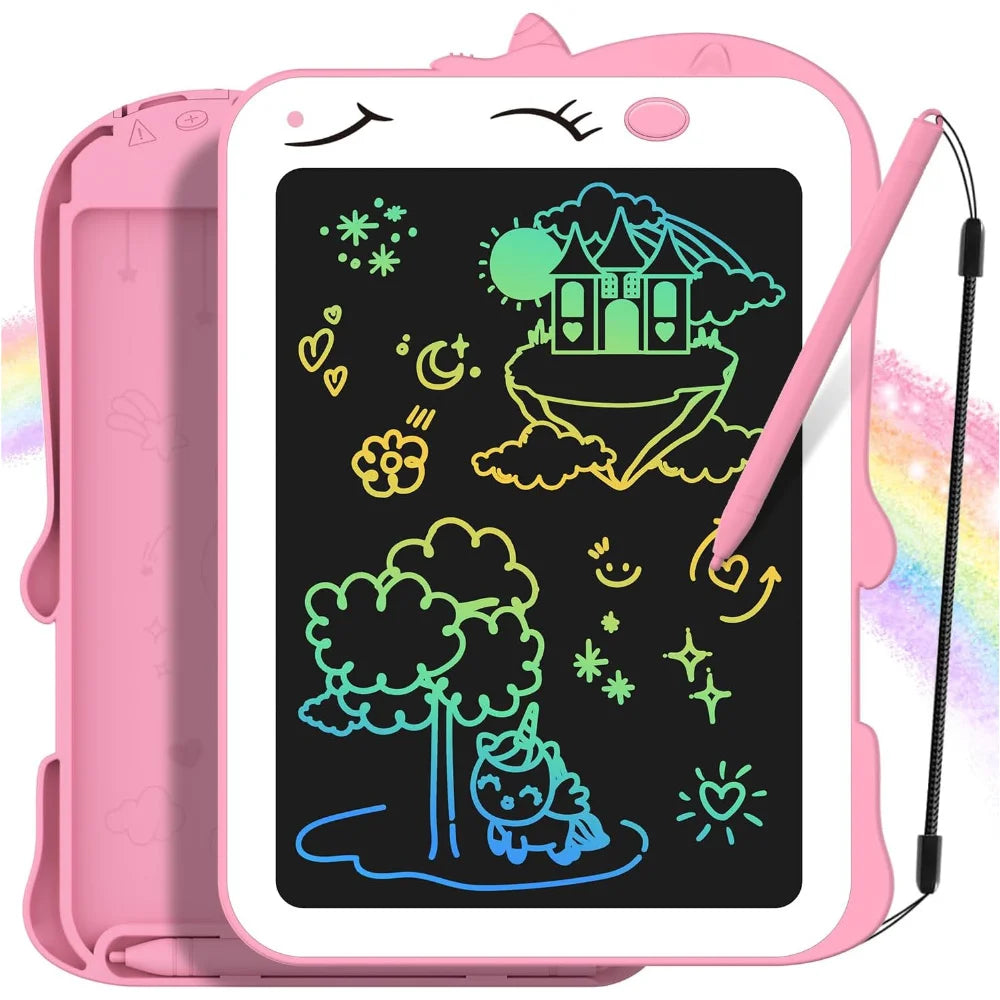 Tableta de Escritura LCD Unicornio de 8.5 Pulgadas para Niños, Pizarra de Dibujo, Juguete Educativo Esencial para Viajes, Regalo de Cumpleaños 3+