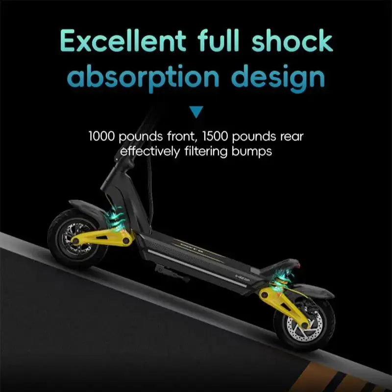 Patinete eléctrico OOTD S10, aplicación de enlace Bluetooth de 10 pulgadas, 1400W, 48V, 20AH, 55 KM/H, kilometraje máximo, 70km, patinete ligero, suspensión Dual
