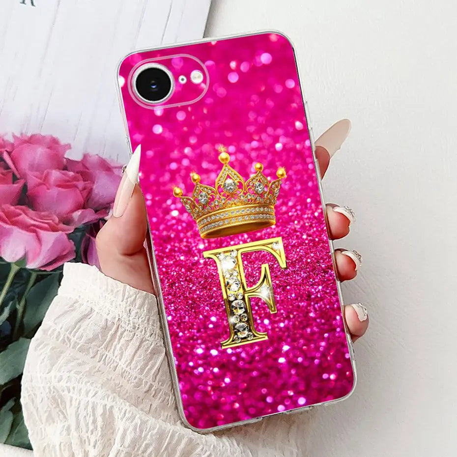 Funda de teléfono con letras a la moda para iPhone 16e SE (2025), funda trasera de silicona suave TPU para iPhone SE 2025, fundas para iPhone16e, parachoques