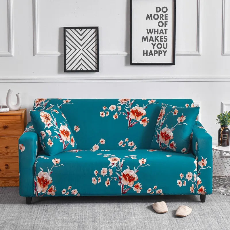 Funda de sofá de 1 pieza, funda de sofá elástica estampada/impresa para sofá esquinero de sala de estar, funda de sofá en forma de L