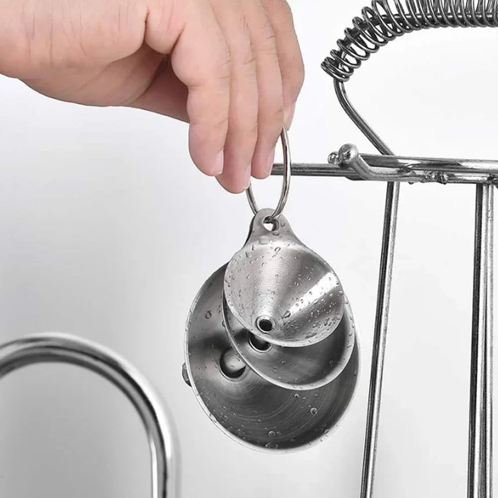 Juego de embudos de cocina de acero inoxidable, embudos metálicos de calidad alimentaria para llenar botellas, embudos pequeños para especias de aceites esenciales, 3/5 Uds.