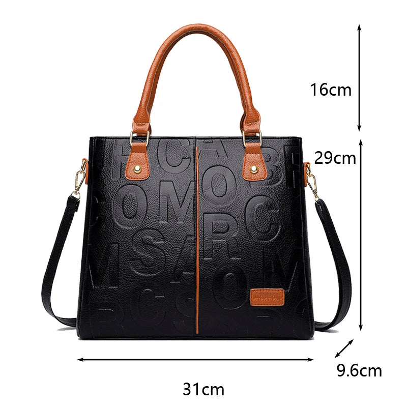 Bolsos cruzados informales de cuero PU para mujer, bolso de mano de diseñador de lujo, bolso de hombro de viaje de gran capacidad