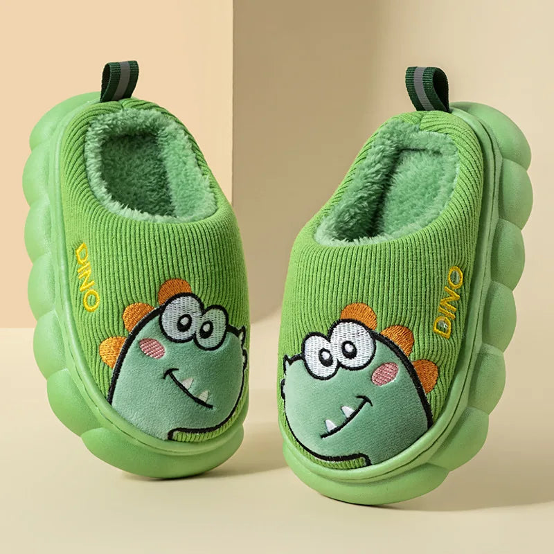 Otoño Invierno niños zapatillas de algodón niños pequeños interior antideslizante cálido Zapatilla de casa niños niñas bebé lindo zapatos de felpa de dibujos animados
