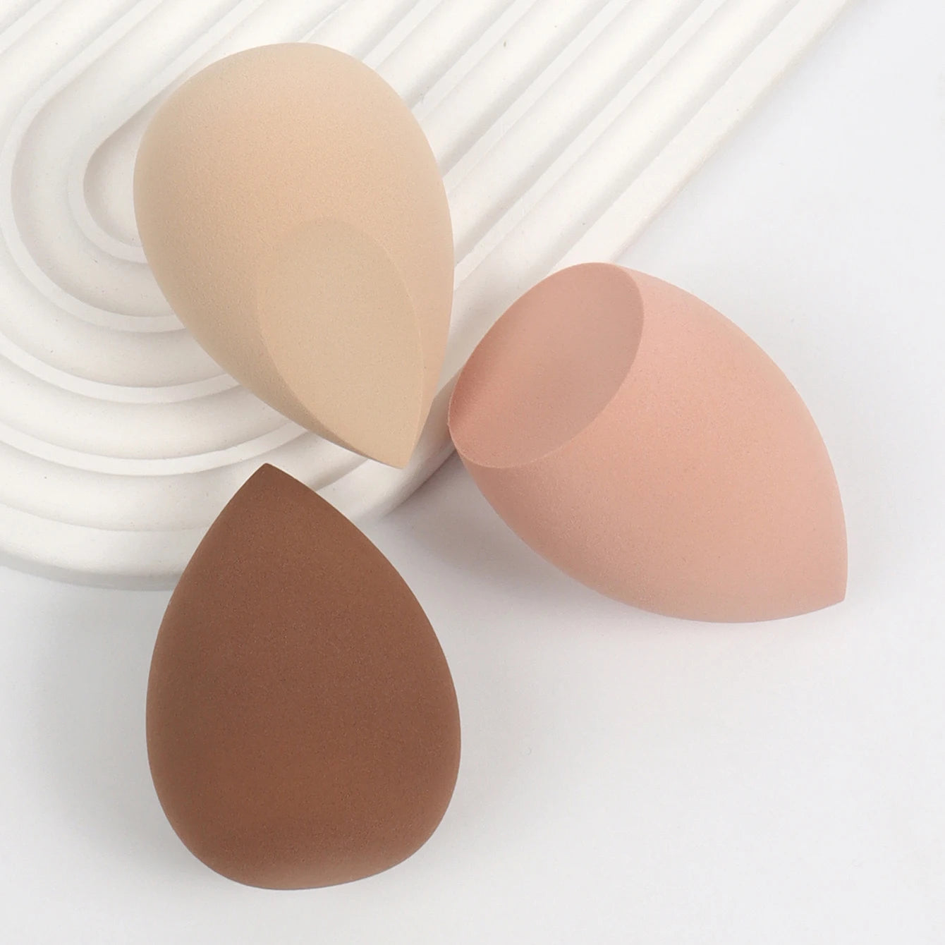 Esponja de maquillaje de leche y café de 3/8/12/16/24/32/48 piezas, adecuada para aplicar maquillaje y fijar el maquillaje, adecuada para todo tipo de piel