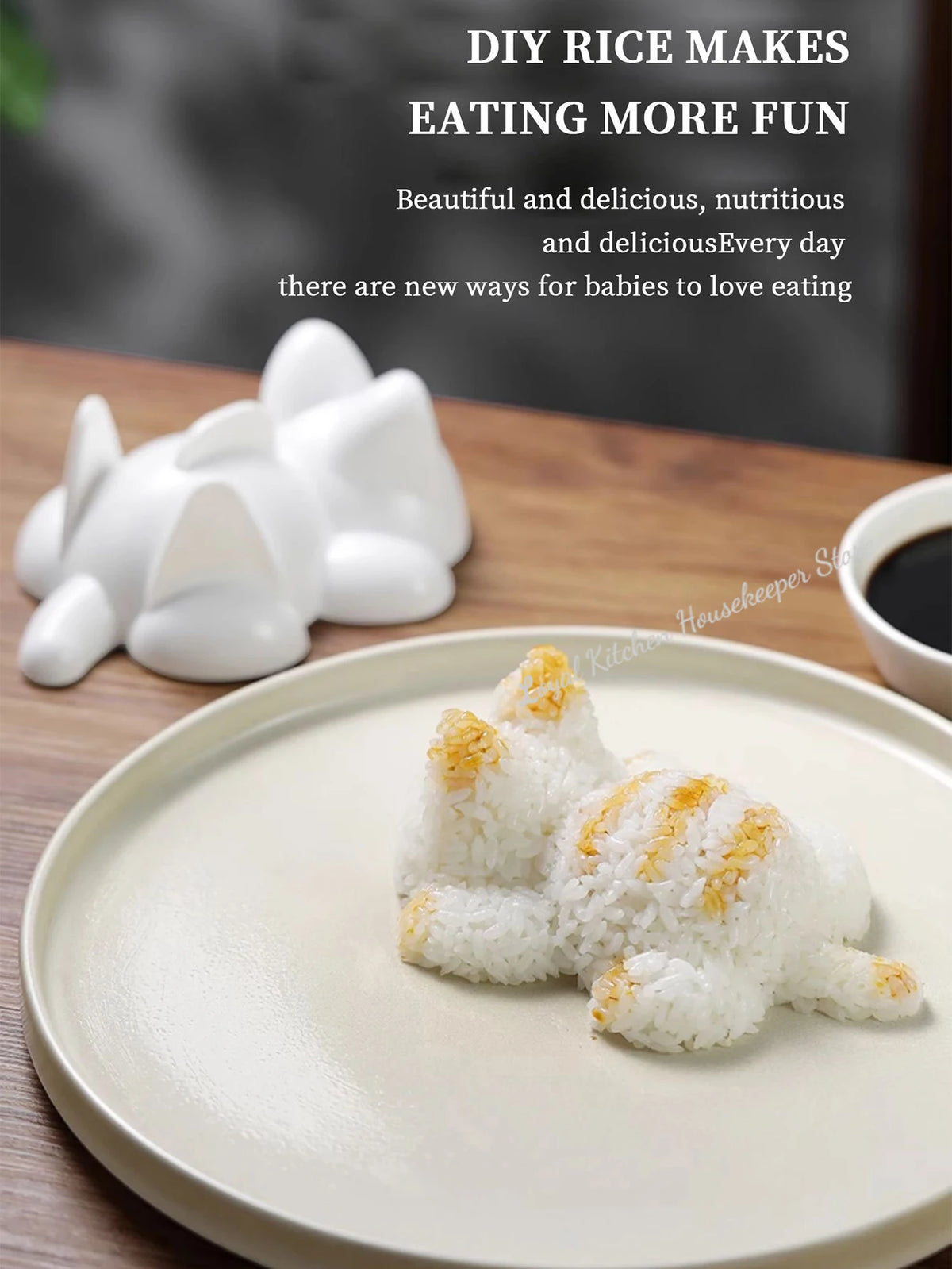 Lindas herramientas para sushi, moldes para Onigiri, forma de gato y animal, Sushi para niños, puré de arroz, puré de patatas, calabaza, suministros para hornear, utensilios de cocina