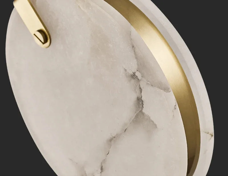 Luces colgantes largas modernas, lámpara colgante de cristal de mármol para escalera de lujo, decoración para sala de estar, accesorio de iluminación Led de piedra para Villa