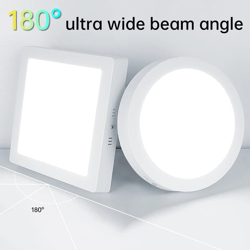 Lámpara de techo Led 110-265V Panel ultrafino luz Led para sala de estar dormitorio iluminación interior 20W 30W luces de techo redondas cuadradas