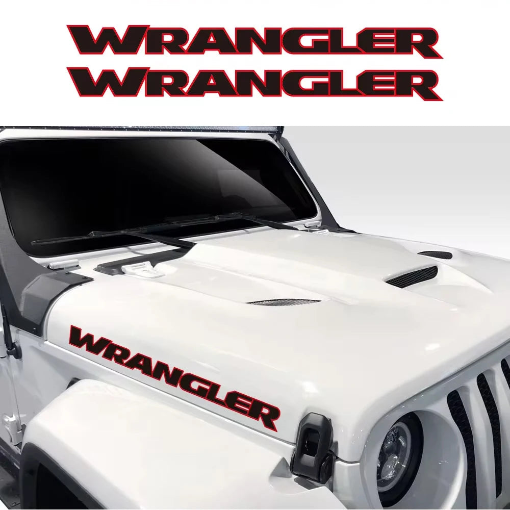 Para Jeep Wrangler JK JL TJ YJ ilimitado Sahara cubierta de capó de coche pegatinas de motor DIY accesorios de sintonización calcomanías de decoración de capó de vinilo