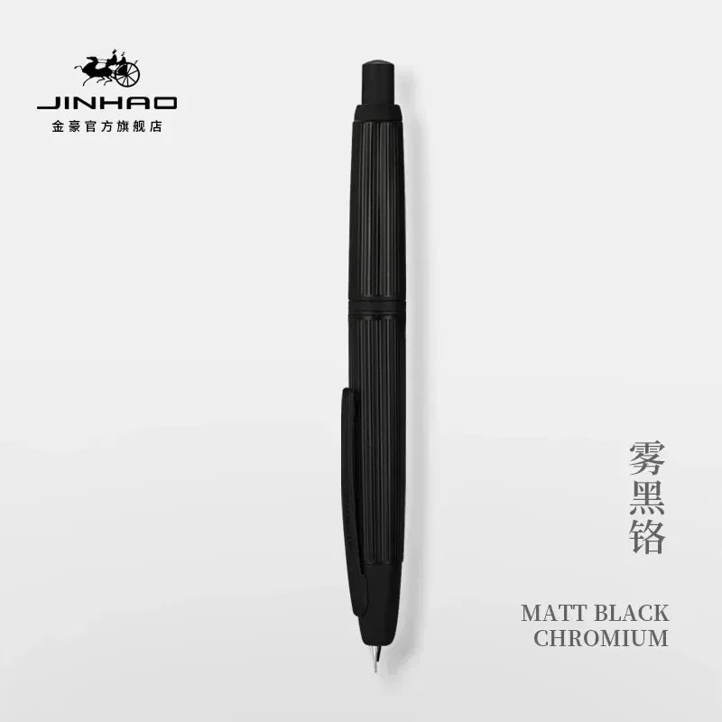 JINHAO 10 pluma estilográfica de prensa, punta retráctil EF/F de Metal con Clip, convertidor de pluma de tinta para escribir, suministros escolares, papelería PK A1 A2