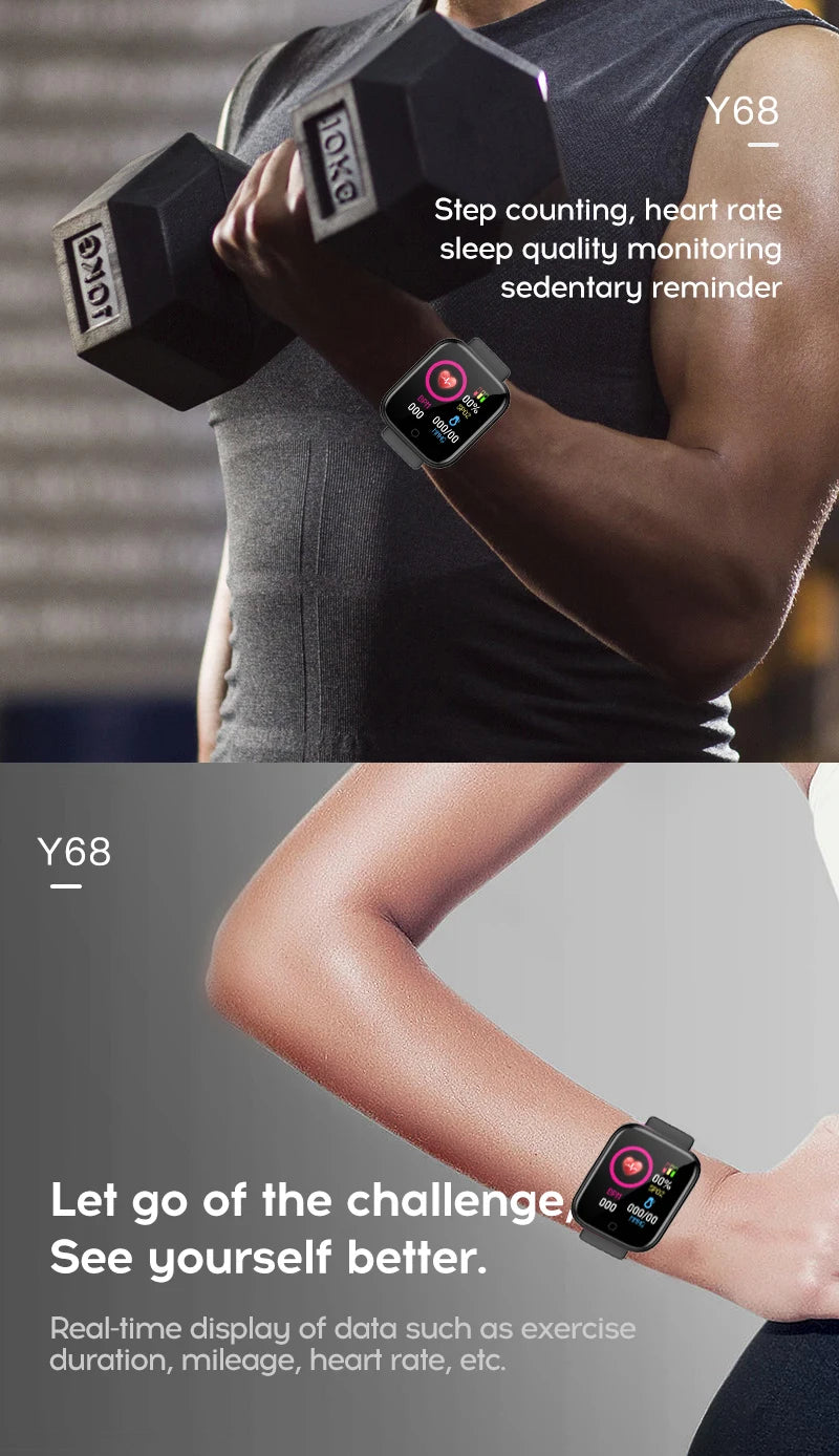 Reloj inteligente para mujeres y hombres, reloj de pulsera con Bluetooth, reproductor de teléfono conectado, música, Fitness, pulsera deportiva, Monitor de sueño, relojes digitales