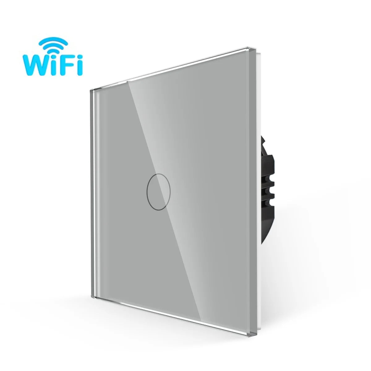 Bingoelec-interruptor de luz inteligente gris y enchufe de pared WiFi con Panel de cristal, interruptores con enchufes para mejorar el hogar