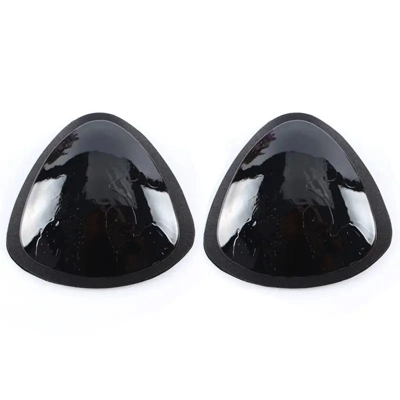 Almohadilla de realce de pecho para mujer, sujetador de silicona autoadhesivo Invisible, almohadillas de Bikini gruesas, sujetador de inserción, estera de mar, 2 uds.