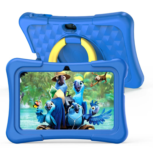 Tableta PRITOM para Niños de 7 Pulgadas, Android 13, 32 GB, WiFi, Bluetooth, Cámara Dual, Software Educativo Instalado, con Funda Protectora
