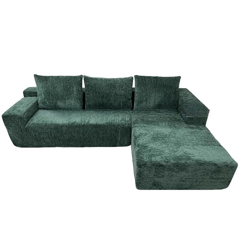 Sofá de compresión de pana para salón, cojín para adultos, sofá de compresión de esquina personalizable, muebles suaves y relajantes Divani Da Soggiorno