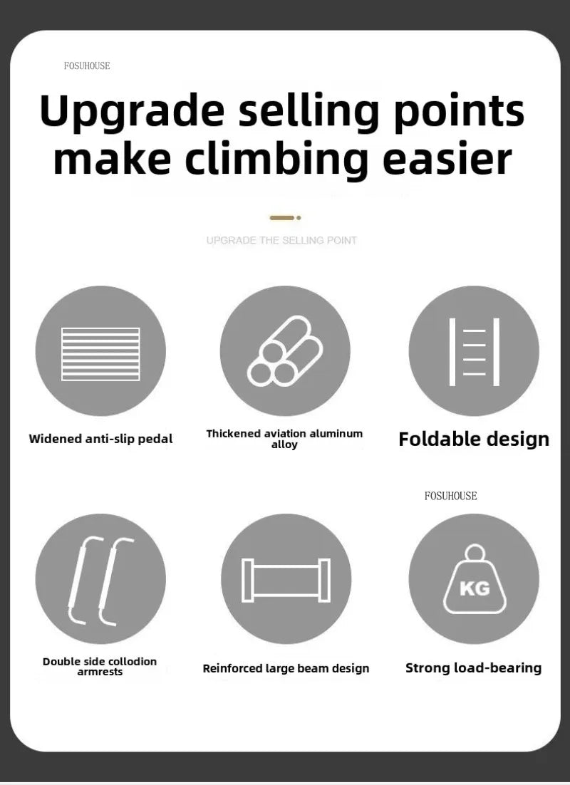 Portable Folding Ladder Household Aluminum Alloy Ladders Straight Ladder Home Furniture Escalator Mobile Climbing Stairs y