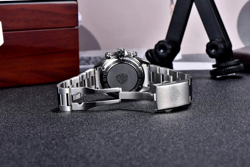 2025 nuevos relojes RollsTimi para hombre, reloj cronógrafo de cuarzo de lujo para hombre, espejo de zafiro AR, reloj de regalo resistente al agua para hombre luminoso