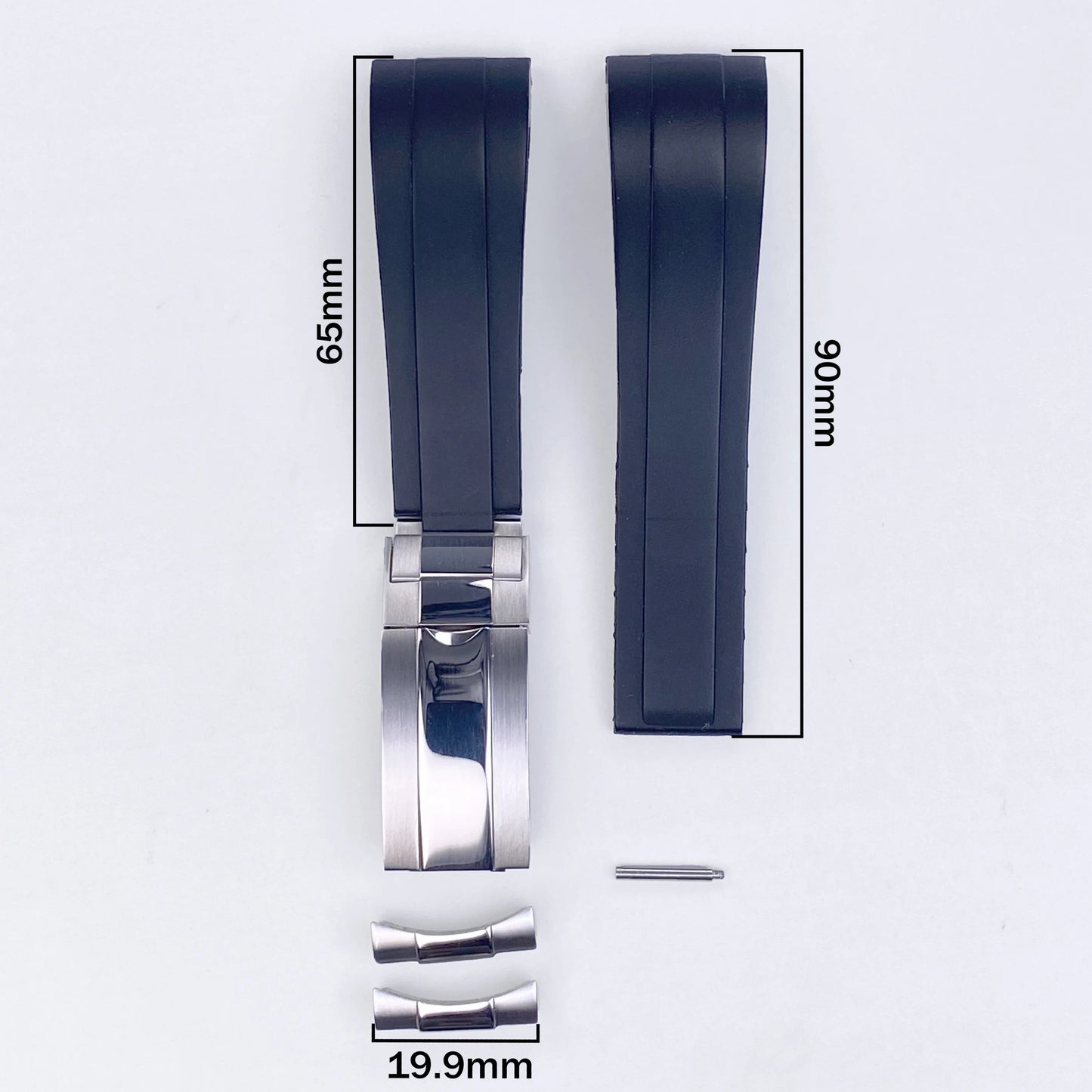 Caja VK63 Negra de 39 mm, Acero Inoxidable, Cristal de Zafiro Plano, Resistente al Agua, Compatible con Esferas de 29 mm-30 mm, Piezas de Caja para Reloj con Movimiento VK63