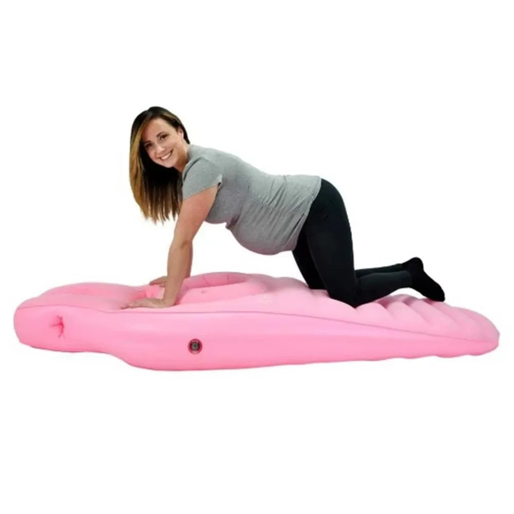 Con agujeros     Cama de maternidad inflable     Plegable     Firmeza ajustable     Estera para dormir de maternidad     Incluye bomba de aire