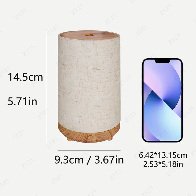 Máquina de aromaterapia USB de tela Simple de campo Ins, luz nocturna para dormitorio, hogar, máquina ultrasónica de aromaterapia de aceite esencial