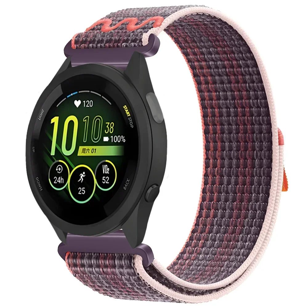 Correa de nailon de 22mm y 20mm para Garmin Forerunner 55 165 265 965 255 955 pulsera de tela Garmin Active 5/Vivoactive 5/Venu 3