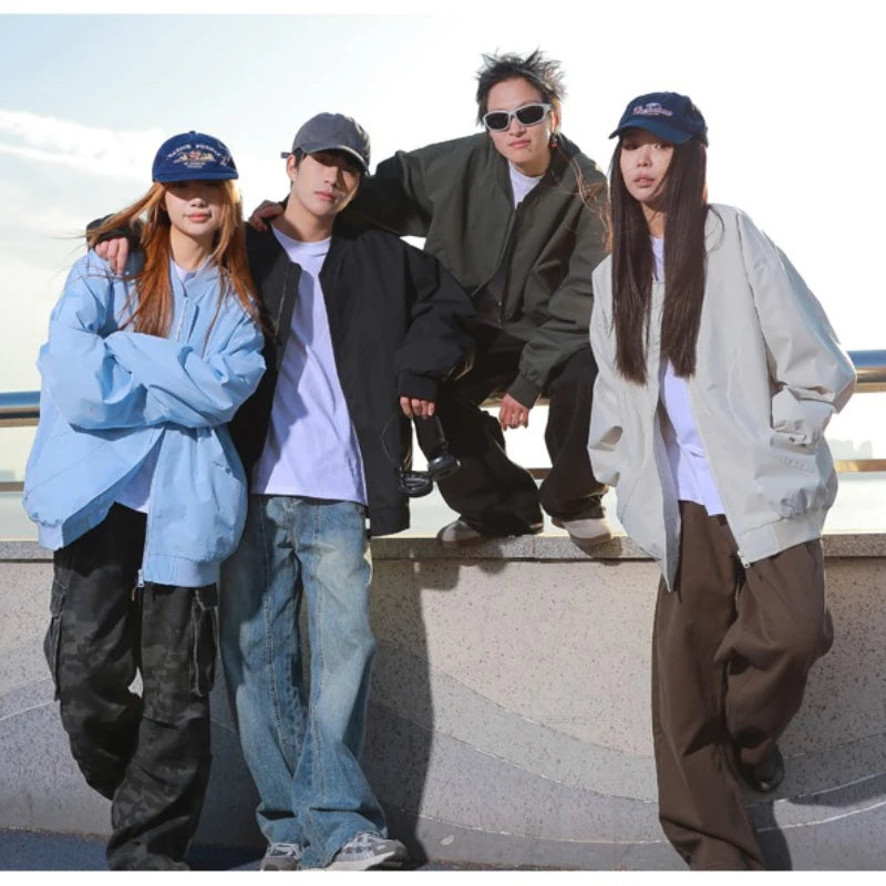 Chaqueta de trabajo de otoño para hombre, chaqueta Bomber informal, cortavientos coreano, chaquetas para hombre, abrigos de béisbol de lujo ajustados, prendas de vestir exteriores de S-3XL