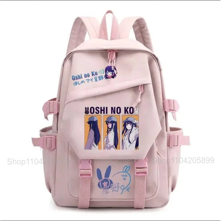 Mochila OSHI NO KO, mochila de anime recomendada para niños, mochila escolar para estudiantes, regalo para niñas, mochila de viaje diaria bonita