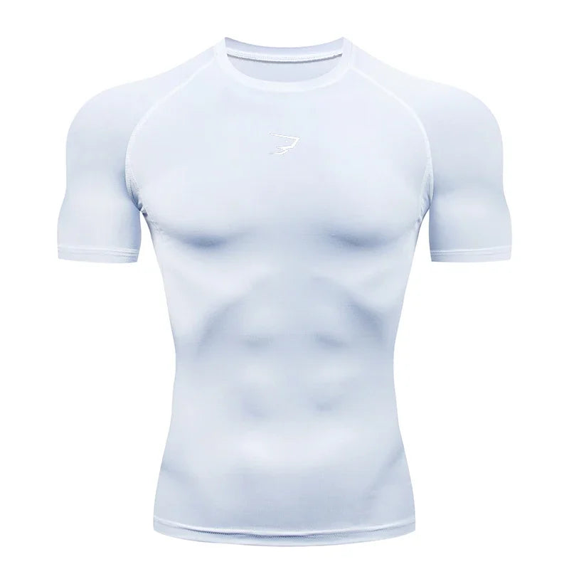 Camiseta de compresión para correr para hombre, camisetas deportivas de manga corta, camisetas deportivas para gimnasio, chándal para correr para hombre, camisetas atléticas para hombre