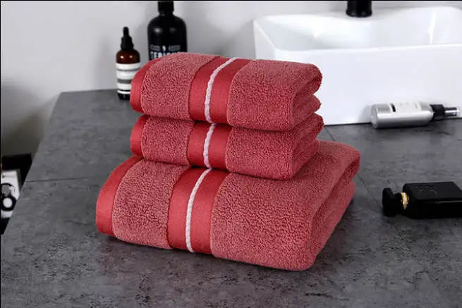 Toalla de algodón puro, toallas absorbentes para adultos, Color sólido, toalla de ducha de mano suave y absorbente para la cara, 34x74cm