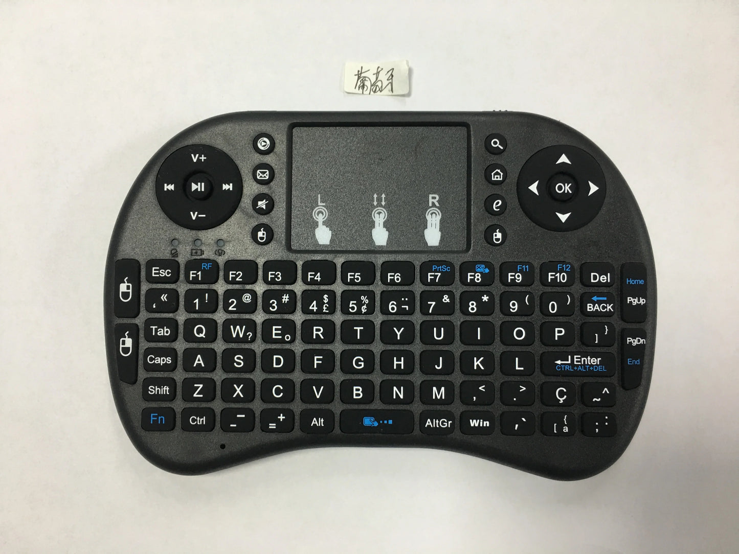 Miniteclado inalámbrico retroiluminado, periférico con Touchpad N, RGB, PC, TV Box, español, francés, Azerty, ruso, portugués, idioma de Brasil