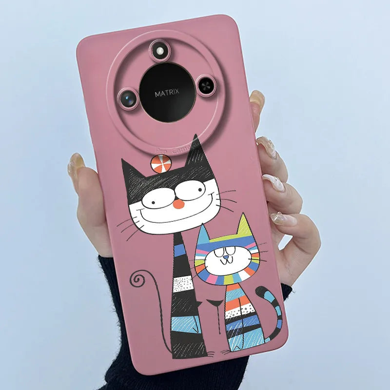 Para Honor X9C Funda de teléfono inteligente X9cSmart Funda de silicona suave dulce moda pintada dibujos animados niños niñas encantadora Funda trasera estampada