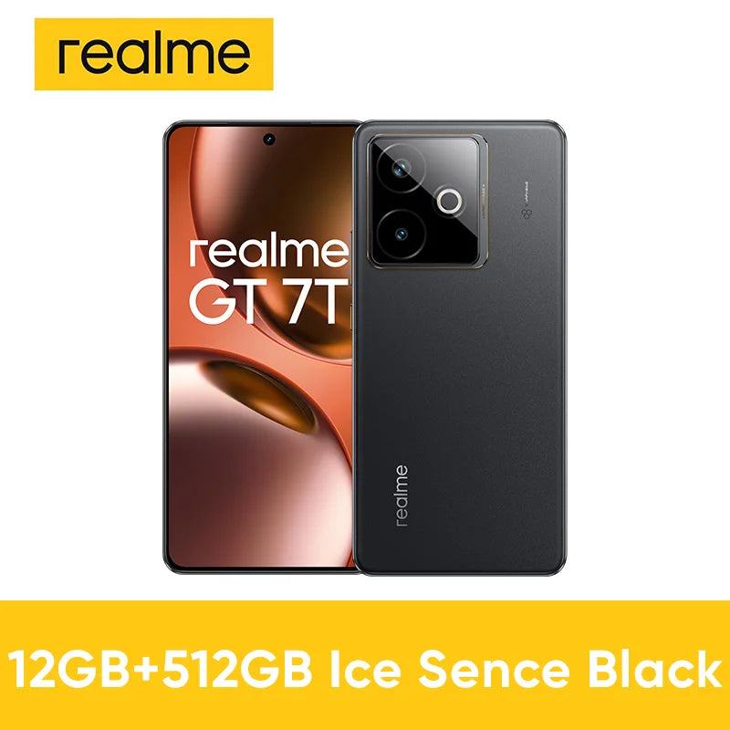realme GT 7T 5G Smartphone nuevo MediaTek 8400-MAX, batería Titan de 7000 mAh, carga ultrarrápida de 120 W y pantalla de 6,8 pulgadas a 120 Hz. Versión global