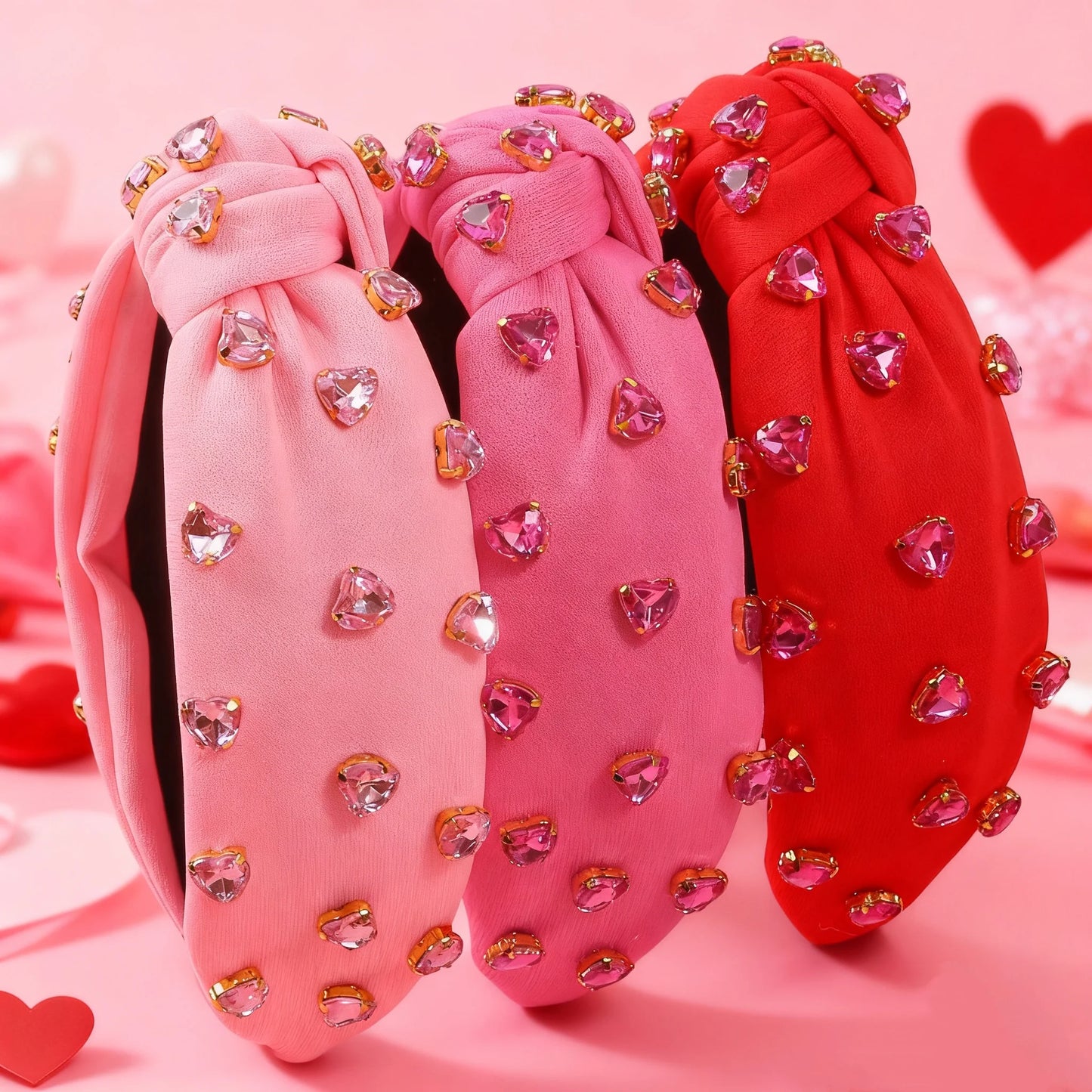1/3 Uds. Diademas de moda para el Día de San Valentín, diadema de corazón de amor de cristal, diademas, accesorios para el cabello fiesta para niñas y mujeres