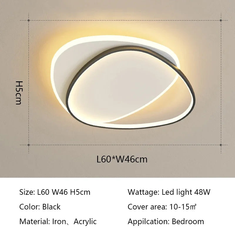 Luces de techo LED redondas modernas para dormitorio Simple, lámparas de estudio para sala de estar, iluminación interior, decoración del hogar, accesorios de lámpara brillante