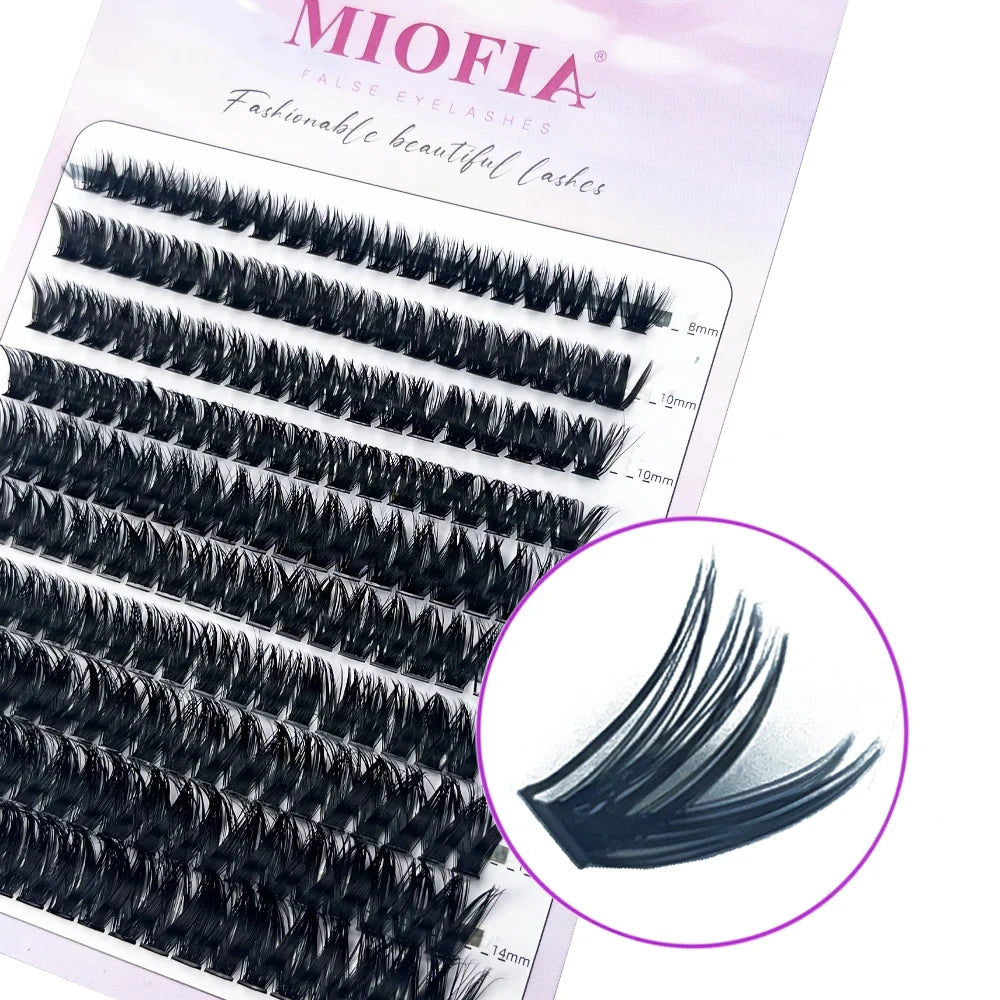 Paquete de 160 grupos de pestañas de visón C/D Curl pestañas individuales naturales rusas 8-16mm DIY extensiones de grupo de pestañas herramientas de maquillaje