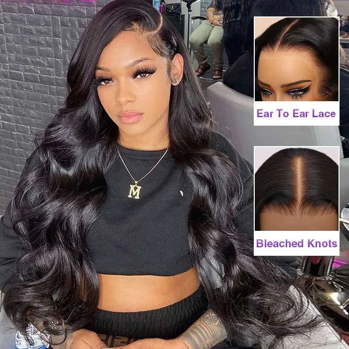 Peluca de Cabello Humano Virgen Brasileño con Ondas Naturales, Cierre Frontal de Encaje HD, Peluca 360, 13x4, 13x6, 5x5, 180% 200% de Densidad, 16-40 Pulgadas, Nudos Pre-Decolorados