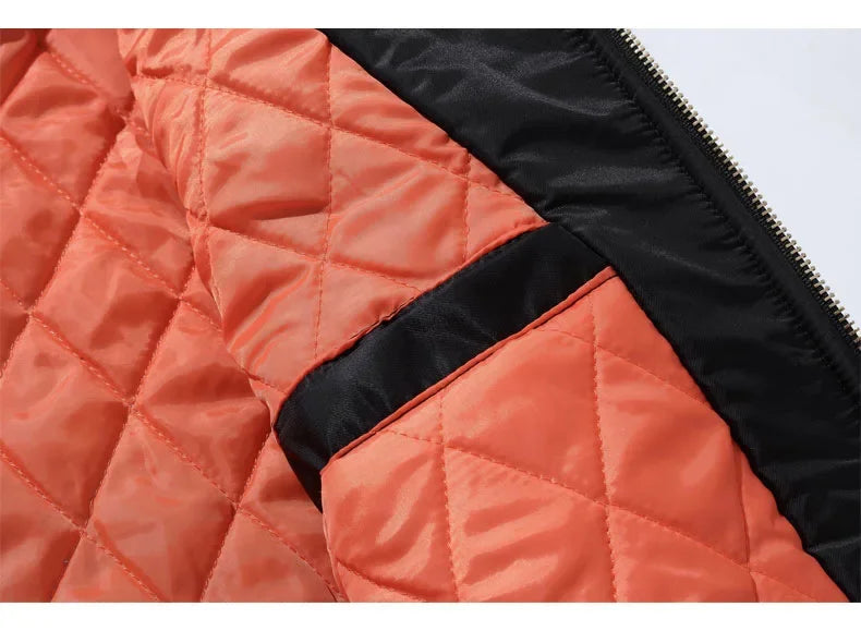 MA-1 chaqueta Bomber de vuelo para hombre, chaquetas informales gruesas y finas con cremallera, abrigo de invierno impermeable para piloto de béisbol, talla grande 8XL