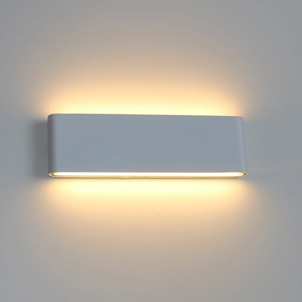 Lámpara LED de pared impermeable para exteriores, 6W, 12W, 24W, dormitorio, sala de estar, balcón, lámpara de pared Exterior de aluminio, accesorios de aplique