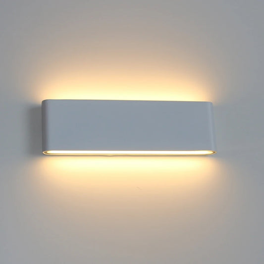 Lámpara LED de pared impermeable para exteriores, 6W, 12W, 24W, dormitorio, sala de estar, balcón, lámpara de pared Exterior de aluminio, accesorios de aplique